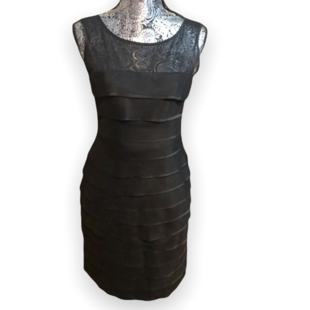 Evan Picone Black bodycon cocktail dress